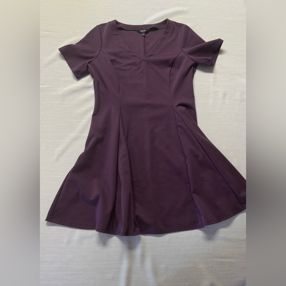 Simply Vera Vera Wang Purple Fit & Flare Dress Size L